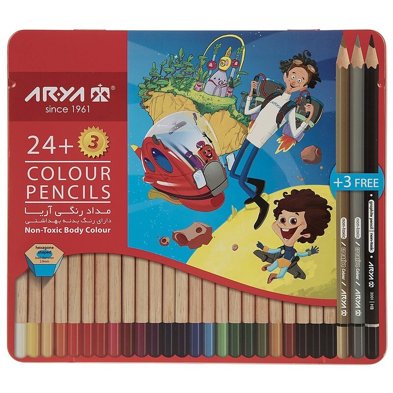 مداد رنگی 27 رنگ آریا مدل 3022 کد 133582