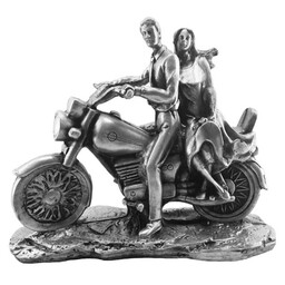 مجسمه مدل دختر و پسر موتورسوار کد DEC-801N