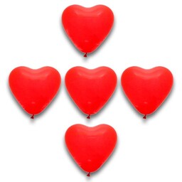 بادکنک طرح قلب مجموعه 5 عددی - زرد, اصالت و سلامت فیزیکی کالا