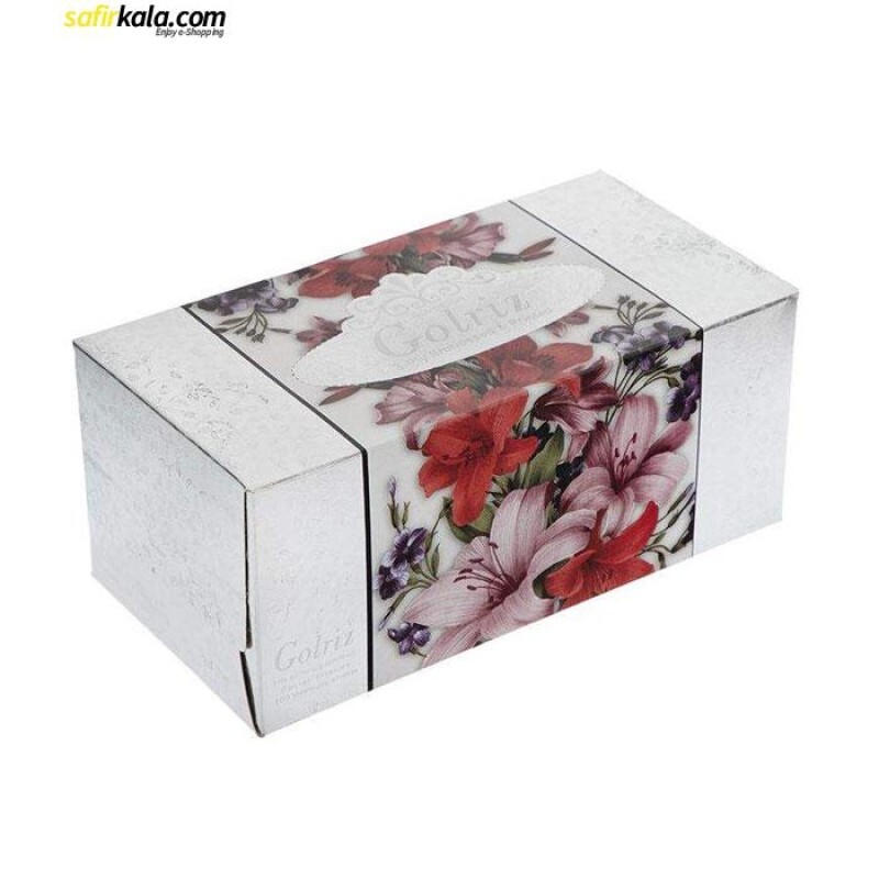 دستمال کاغذی 100 برگ گلریز مدل گل بسته 12 عددی
