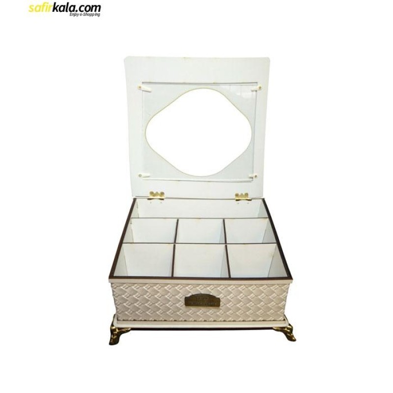 جعبه چای کیسه ای هایلو مدل 0203 - کرم, اصالت و سلامت فیزیکی کالا