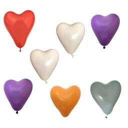 بادکنک لاتکس طرح قلبی مدل Heart Balloons مجموعه 40 عددی - چندرنگ, اصالت و سلامت فیزیکی کالا