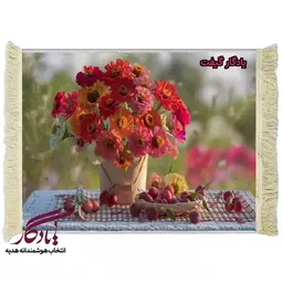تابلو فرش طرح گل کوکب آهاری کد g06 - 150*220