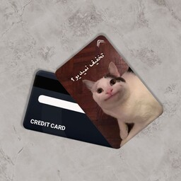 استیکر کارت بانکی مدل فانتزی گربه کد CAB284-K