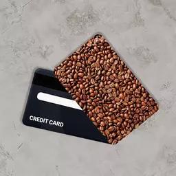 استیکر کارت بانکی مدل قهوه Coffee کد CAB421-k