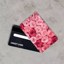 استیکر کارت بانکی مدل گلدار دخترانه کد CAB408-K