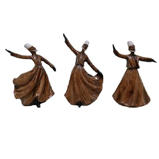 مجسمه مدل رقص سما طرح چوب بسته 3 عددی