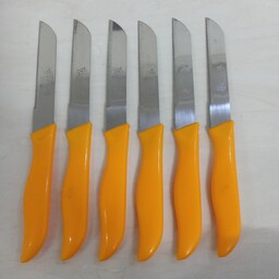 کارد اره ای آلمانی تیغه بلند - چاقو اره ای دم دستی - کارد آشپزخانه رنگ زرد