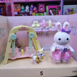 اسباب بازی ست عروسک خرگوش به همراه لوازم خونه و لوازم نوزاد قبل از ثبت موجودی بگیرید 