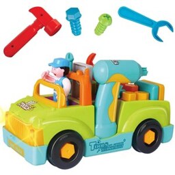 اسباب بازی ماشین ابزار موزیکال و چراغدار هولی تویز مدل 6109 Hola Toys Little Mechanic Tool Truck with Light and Music