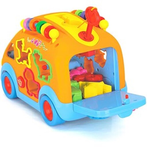 اسباب بازی موزیکال اتوبوس شادی هولی تویز مدل 988 Hola Toys Activity Shape Sorting Bus