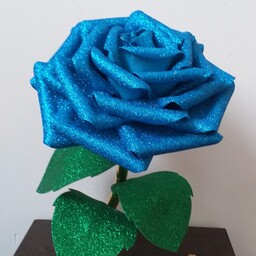 گل اکلیلی رنگ آبی  قطر 20 سانت ، رومیزی ارتفاع 30  سانتی متر قابل شست و شو ، رومیزی 