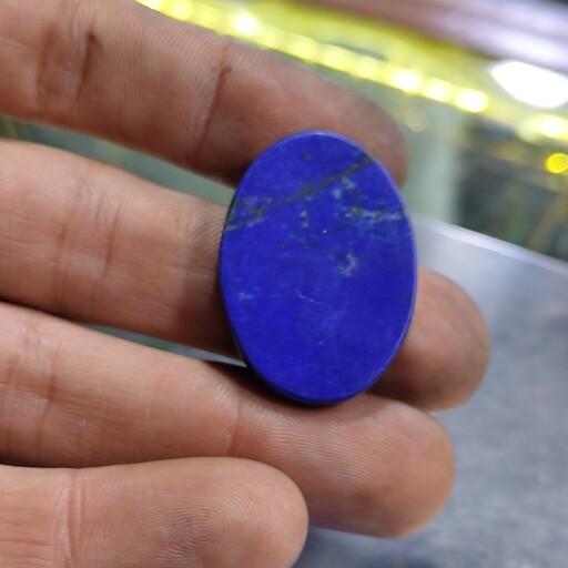 نگین لاجورد اصلی افغان سنگ معدنی طبیعی واردات امسال گالری خودم تراش افغانستان آبی بسیار خوش رنگ 2ونیم در 1ونیم کدسنگ01