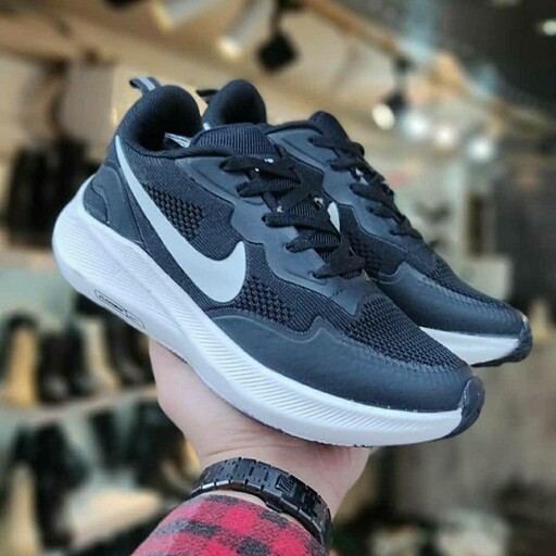 کتونی نایک دخترانه زنانه کفش ونس اسپورت اسپرت سفید مشکی نایکی NIKE شیک طبی لژدار لژ دار نرم  رانینگ راحت راحتی بندی