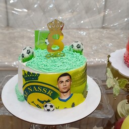کیک تولد خانگی طرح فوتبالی 