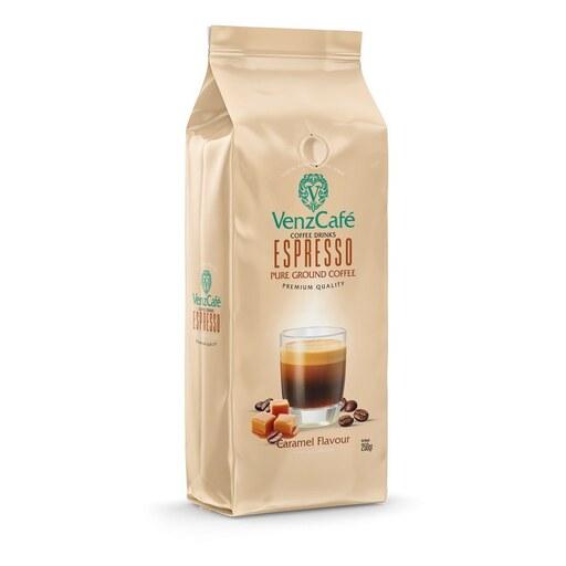 پودر قهوه اسپرسو با طعم کارامل ونزکافه - 250 گرم