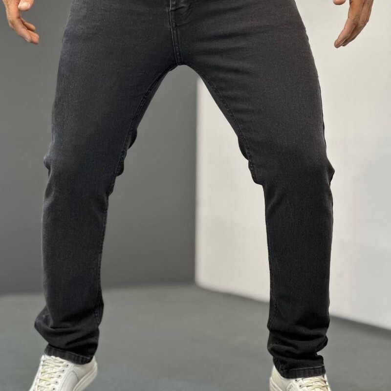شلوار جین راسته مردانه مشکی 