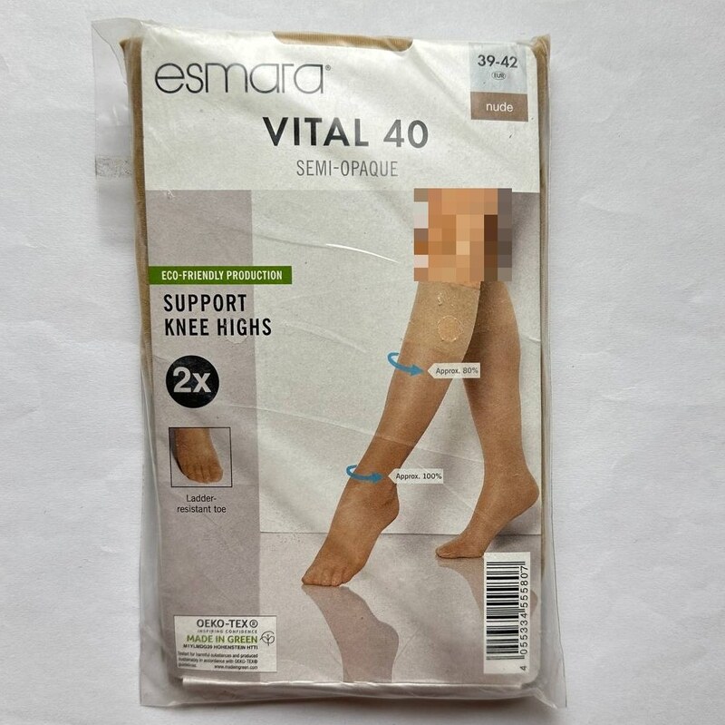 جوراب ساق بلند زنانه اسمارا مدل VITAL 40 مجموعه دو عددی