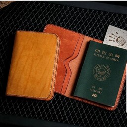 کیف مدارک چرم طبیعی گاوی مناسب شناسنامه و پاسپورت