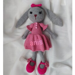 عروسک بافتنی خرگوش وانیلی 