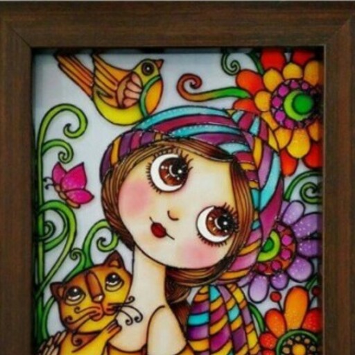 تابلو نقاشی ویترای در ابعاد و رنگ و اندازه  دلخواه مشتری  