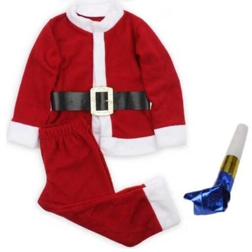 ست 3 تیکه  لباس بابا نوئل کریسمس قرمز  مدل  dfkt2020