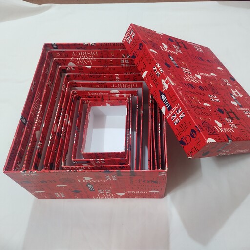 جعبه کادو فانتزی بامقوای سخت و باکیفیت عالی  جعبه کادو  جعبه هدیه  جعبه گیفت قرمز  