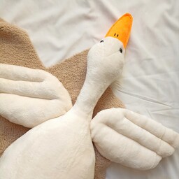 عروسک غاز اسباب بازی کودک سیسمونی نوزاد،کامفورتر غاز اردک بالشت نوزاد 