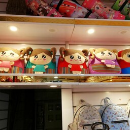 کوله عروسکی پارچه ای دخترونه و پسرونه  کد 2258 بچگانه کوله کودکانه قرمز صورتی بنفش تک و عمده کیف مونا
