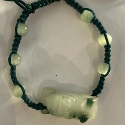 دستبند دخترانه سنگی سبز