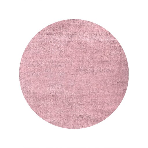 فرش شگی میکرو (پرز کوتاه) رنگ صورتی (دایره قطر 1.5)