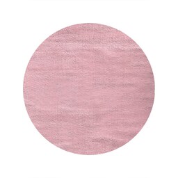 فرش شگی میکرو (پرز کوتاه) رنگ صورتی (دایره قطر یک)