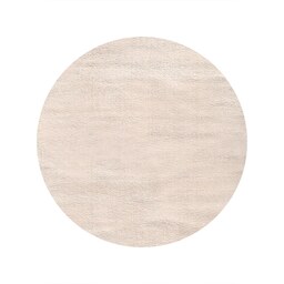 فرش شگی میکرو (پرز کوتاه) رنگ بژ (دایره قطر یک)