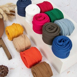 اسکارف نخی ساده  در 12 رنگ 