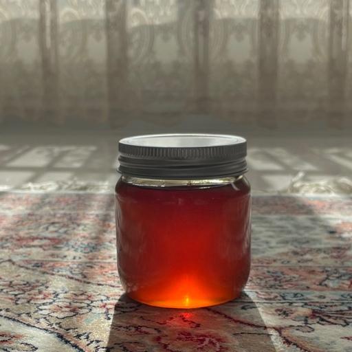 عسل معطر آویشن استان فارس صادراتی 300 گرمی ظرف شیشه خرس-خور  ارسال رایگان