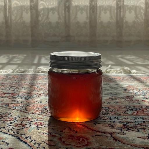 عسل معطر بهارنارنج استان فارس صادراتی 300 گرمی ظرف شیشه خرس-خور  ارسال رایگان