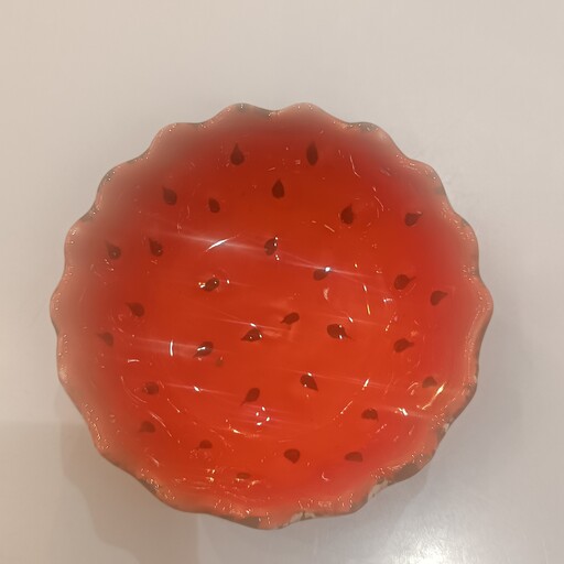 پیاله کوچک یلدایی مدل هندوانه از جنس سرامیک  قطر 11سانت