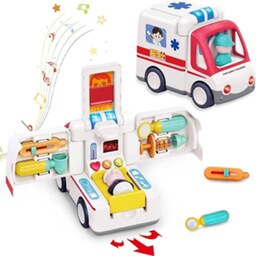 اسباب بازی ماشین آمبولانس موزیکال هولی تویزHola Toys مدل E8997