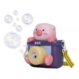 دستگاه حباب ساز دوربینی طرح خوک Camera Plastic Bubble Toy With Light Music