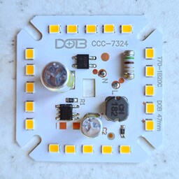 چیپ لامپ ال ای دی 20 وات ماژول دی او بی 2خازنه  رنگ آفتاب مناسب جهت تعمیر لامپ. chip led dob 20w 220v ccc  