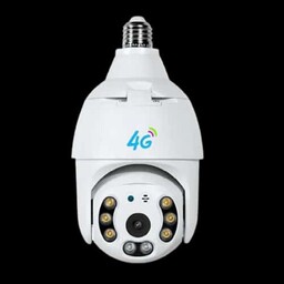دوربین  لامپی چرخشی اسپیدام سیمکارتی 4G بدون نیاز به سیم کشی و دستگاه ضبط . دوربین وای فای - ایمن الکترونیک 