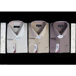 پیراهن مجلسی مردانه هلویی روشن، کرم، بنفش داکرون ارزان و خوش دوخت با رنگ بندی متنوع 