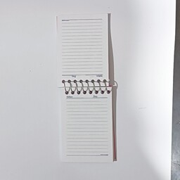 دفترچه یادداشت سیمی جلد طلقی طرح ساده در رنگ بندی مختلف سایز 1.32