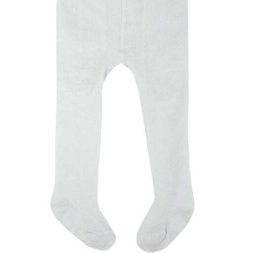 جوراب شلواری سفید ساده سایز 0