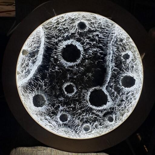 تابلو ماه نورانی مدرن ابعاد 50 سانت تابلو بک لایت ماه