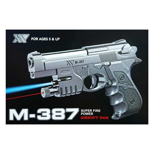 تفنگ اسباب بازی مدل کلت لیزری M-387