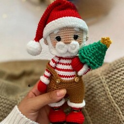 عروسک بابانوئل بافتنی 