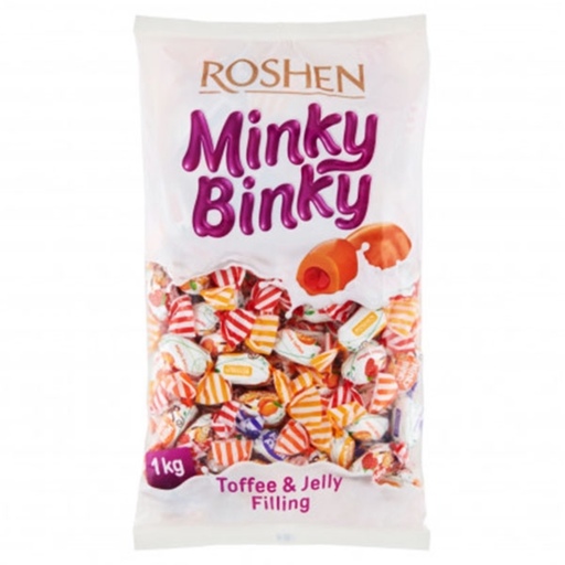 تافی مغز میوه ای مینکی بینکی روشن Roshen Minky Binky