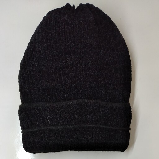 کلاه زمستانه گرم مخمل و کرکی رنگ مشکی با کیفیت و قیمت عالی