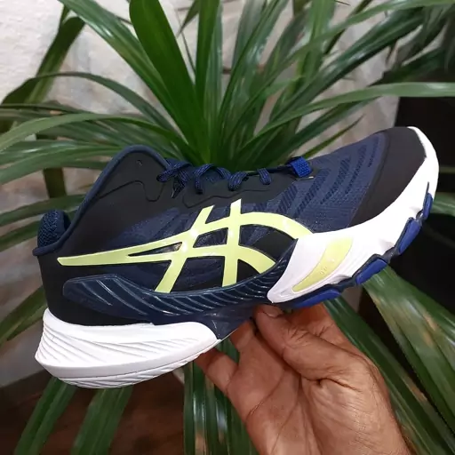 کتونی و کفش والیبال هندبال بسکتبال  اسیکس  متارایز  کیفیت مستر کوالیتی  ویتنام Asics Metarise رنگ سورمه ای